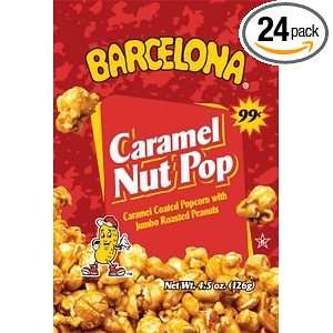 Barcelona Caramel Nut Popcorn, 4.5 Oz Bags (Pack of 24)  