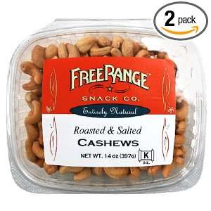 Free Range Roasted Cashews, Salted, 14 Ounce Package (Pack of 2)