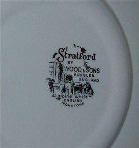 STRATFORD WOOD & SONS ENGLAND SHABBY ROSE CHIC PLATE  
