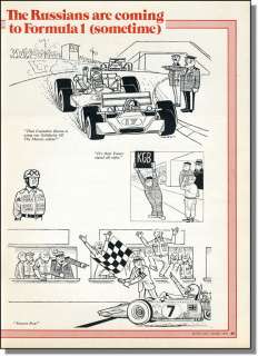 1972 Russians Coming to Formula 1 Racing   Print Ad  