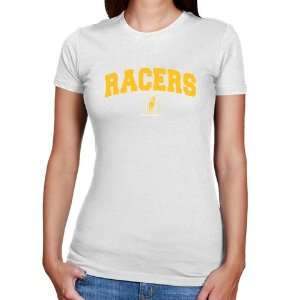   Murray State Racers Ladies White Logo Arch Slim Fit T shirt  Sports