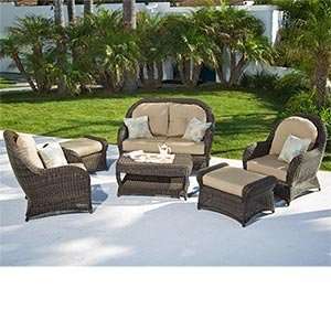  Canary Island 6 pc Deep Seating Collection Includes 2 