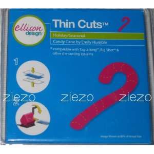   Ellison/Sizzix Thin Cuts Die Candy Cane 22550 Arts, Crafts & Sewing