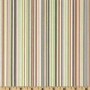  44 Wide Garden Party Stripe Green Multi Fabric By The 