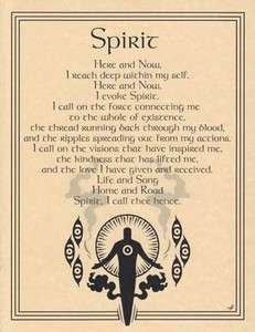 Spirit Evocation Parchment Page for Book of Shadows or Poster  