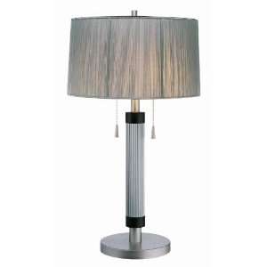   2203   Lite Source Lighting  Table Lamp, Alu W/silver Stringed Shade