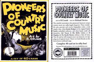 Crumbs Pioneers of Country Music Trading Cards Set  