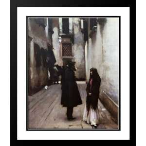   28x34 Framed and Double Matted Venetian Street