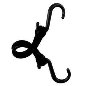 The Perfect Bungee 7 Inch Easy Stretch Strap with Nylon S Hooks, Black