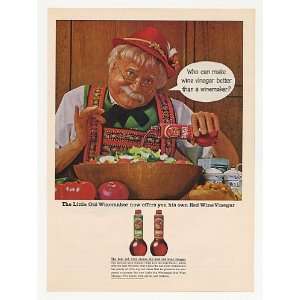 1966 Ludwig Stossel Little Old Winemaker Wine Vinegar Print Ad  