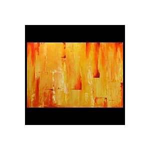  NOVICA Abstract Painting   Happiness of Living