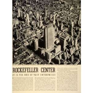  1942 Print New York City Manhattan Rockefeller Center 