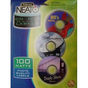  Fellowes CD/DVD Matte Labels (100)