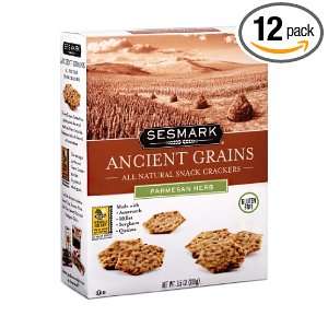 Sesmark Ancient Grains Chips With Parmesan Herb, 3.5 Ounce Bags (pack 