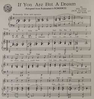   YOU ARE BUT A DREAM Jaffe Bonx Fulton EILEEN BARTON Sheet Music 1941