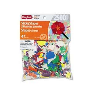  Regular Sticky Shapes, Assorted Colors, 2500 per Pack 
