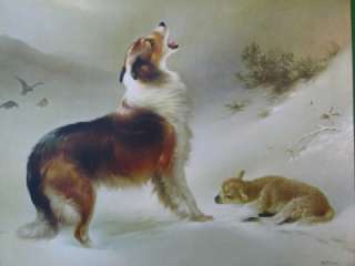 SHEPHERDS CALL COLLIE FOUND A LITTLE LOST LAMB IN SNOWSTORM VINTAGE 