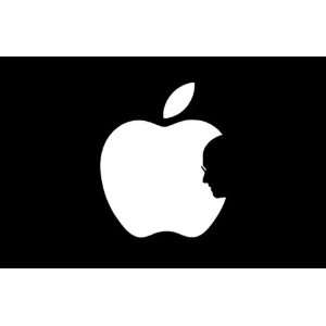  Apple Steve Jobs Silhouette Decal Sticker 3 White 