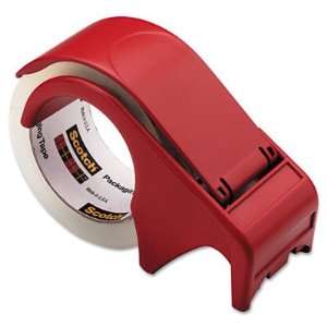  Handheld Tape Dispenser, Holds 3Core/2 Wide and 60yds, Red 