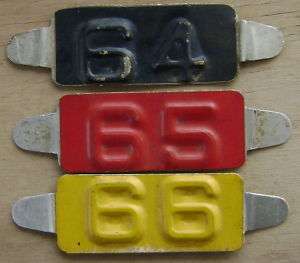 1964 1965 1966 MAINE LICENSE PLATE TABS. 1 PRICE ALL 3  