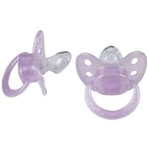   Silicone Pacifiers w/Sterilizing Cover 6+ Months Pink Turquoise Baby