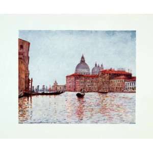  1912 Color Print Punta della Dogana Grand Canal Venice 