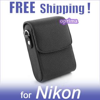   PU leather Case bag for Nikon P300 S8100 S9100 cameras black  
