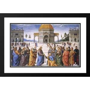  Perugino, Pietro 24x18 Framed and Double Matted Christ 