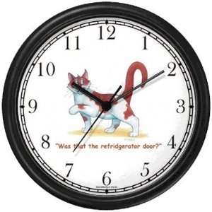  Red & White Cat   Cat Cartoon or Comic   JP Animal Wall Clock 