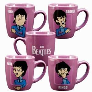  The Beatles Cartoon Mini Mug Set of 4 