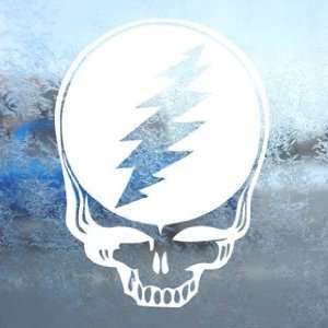  Grateful Dead White Decal Steal Your Face Window White 