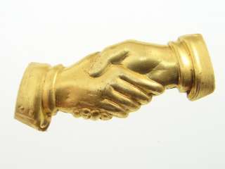 Shaking Hands Stampings Brass 1 1/4 inch 36 Pieces e  