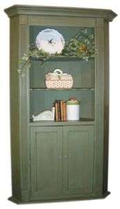   Barrel Back Corner CUPBOARD Cabinet 25 Country Paints Stains  