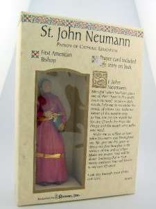 Saint St John Neumann Catholic Edu Statue Prayer Card  