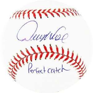   Wise Autographed Perfect Catch MLB Baseball