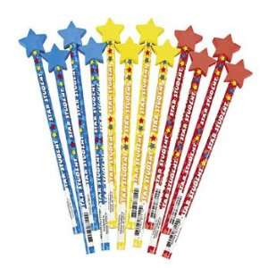  Star Student Pencils With Eraser Tops   Awards 