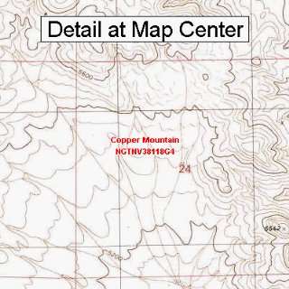 USGS Topographic Quadrangle Map   Copper Mountain, Nevada (Folded 