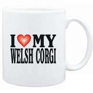  Mug White  I LOVE Welsh Corgi  Dogs