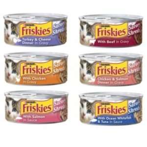  Friskies Savory Shreds Cat Food Case Salmon/Chickn Pet 