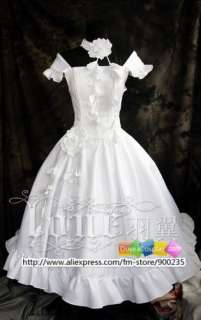 A192 CLAMP Card Captor Sakura Cosplay Costume sweat lolita white dress 