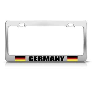  German Germany Flag Country Metal license plate frame Tag 