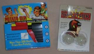 Retro Toys POTATO GUN and STICKY FACE SPUTNIK NIB  