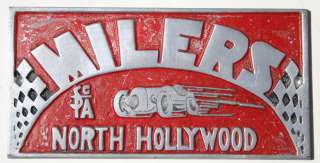   car club plaque plate with milers scta north hollywood design southern