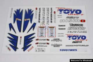 10 RC Car TOYO Drift Self Adhesive Body Decal Sticker  