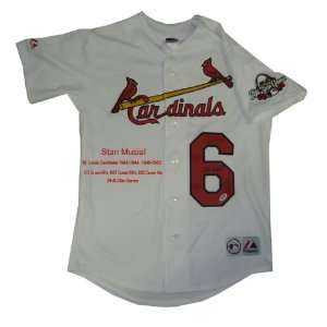  Autographed Stan Musial white majestic jersey St. Louis 