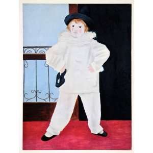  1965 Print Pablo Picasso Paulo Pierrot Child Son Costume 