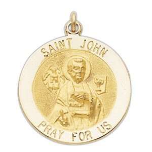  14k St. John the Evangelist Medal 15mm/14kt yellow gold 