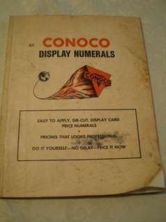 Vintage CONOCO Dealer DISPLAY NUMERALS Book GAS STATION  