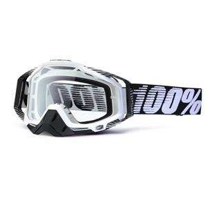  100% Racecraft Goggles   Black/White/Clear Automotive
