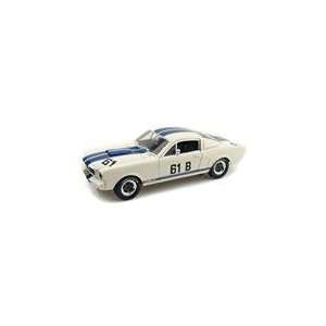  1966 Shelby GT350R 1/18 White w/Blue Stripes #61B Toys 